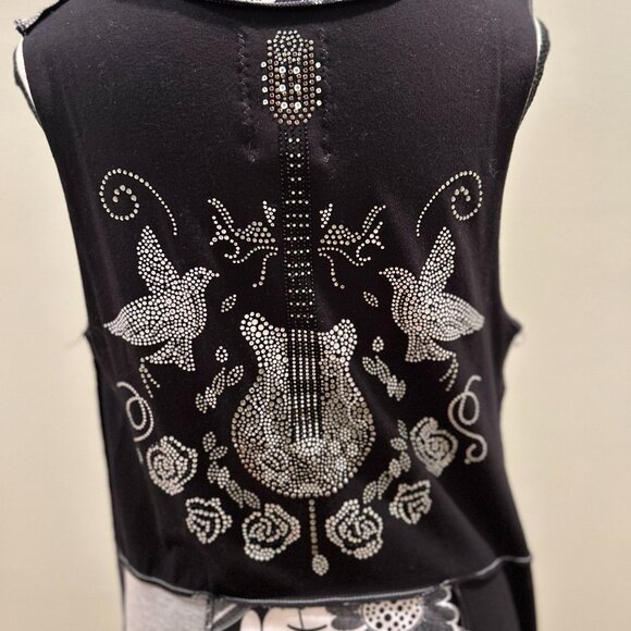 Styles Ever After Sleeveless Maxi Duster - Size S - Black/White/Grey - Picture 5 of 6